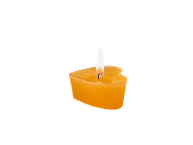 100% Real Raw Pure Organic Beeswax Transparent Heart Tea-lights x 500No.